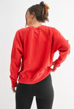 Maraschino Mineral Washed Lace Sweatshirt