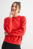 Maraschino Mineral Washed Lace Sweatshirt