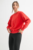 Maraschino Mineral Washed Lace Sweatshirt