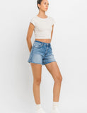 A-Line Stretch Denim Shorts