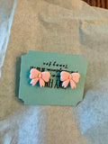 Clay Bow Stud Earrings