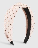 Fabric Polkadot Top Knot Headband 4 Colors