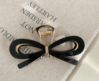 Enamel Bow Claw Clip- White or Black