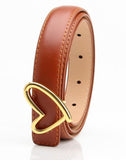 Heart Buckle Leather Belt 3 Colors