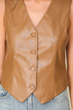 Faux Leather Vest
