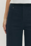 Front Seam Stretch Twill Pants- Navy