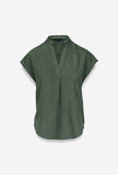 Wynn Suede Top Green