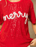 Merry Sequin Top