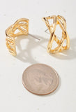 Intertwined Gold Hoop Earrings