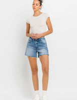 A-Line Stretch Denim Shorts