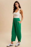 Grass is Greener Knit Barrel Leg Pants