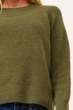 Maven Waffle Sweater Olive