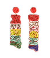 Merry and Bright Beaded Earrings