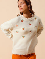 Embroidered Pumpkins Sweater