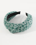 Green Floral Fabric Headband