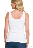 Cotton Scoop Neck Tank Top White or Black
