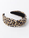 Lions Houndstooth Jeweled Headband