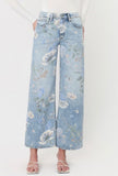 High Rise Floral Vintage Wide Leg Jeans