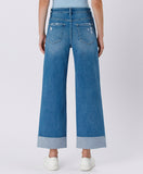 High Rise Cuffed Baggy Denim