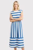Nautical Knit Midi Dress