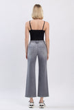 High Rise Ankle Wide Leg Jeans Gray Wash