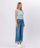 High Rise Cuffed Baggy Denim