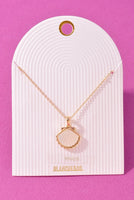Mother of Pearl Seashell Charm Necklace