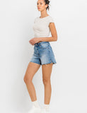 A-Line Stretch Denim Shorts