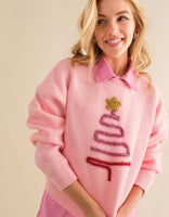 Christmas Tree Pink Sweater