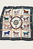 Warhorse Print Silk Scarf