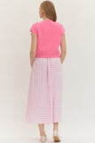 Pink Gingham Twofer Dress- 2 Pieces, 1 Price