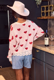 Love and Lace Sweater Pink
