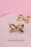 18K STAINLESS STEEL BOW STUD
EARRINGS