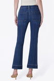 High Rise Patch Pocket Ankle Flare Jeans