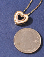 Mother of Pearl Enamel Heart Necklace