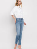 High Rise Skinny Ankle Jeans Medium Wash