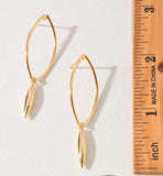 Pointed Oval Gold Dipped Earrings