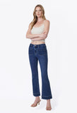High Rise Patch Pocket Ankle Flare Jeans