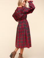 Tartan Plaid Midi Dress