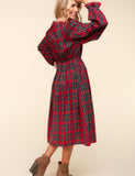 Tartan Plaid Midi Dress