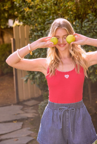 Heart Embroidered Tank – Jenny Kate Boutique