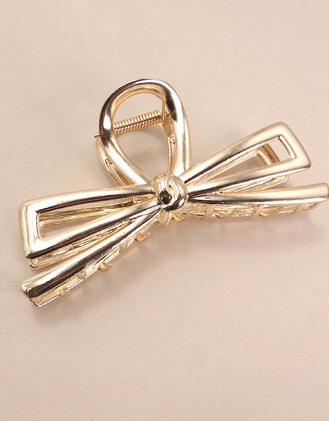 Gold Metal Bow Hairclip