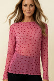 Sweetheart Mesh Top