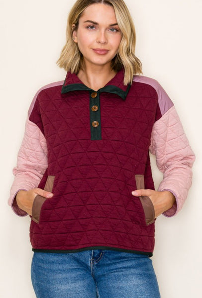 Quilted Pullover