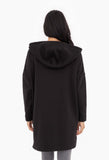 Longline Hoodie Jacket Black