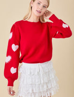 Heart On My Sleeve Pearl Sweater