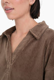 Corduroy Pullover Dark Earth