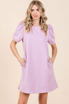 Prim Textured Dress- Lavender