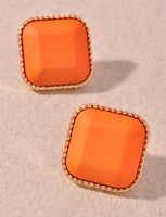 Square Post Earrings 3 Colors