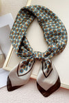 Print Neck Scarf Brown